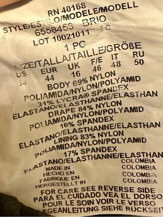 Miraclesuit Size 14 Brio One Piece Black/Navy Slimming Tummy Control Swimsuit - Picture 5 of 7